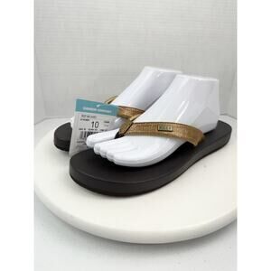 REEF MIA Sassy Womens Size 10 Brown Copper Flip Flop Slip On Sandals Beach Pool